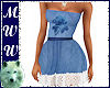 Denim Rose w/Lace Dress