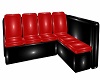 Red PVC L Couch