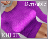 K derv purple sweater