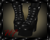 ^HF^ Black Leather Boots