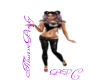 LONG PURPLE AND BLK HAIR