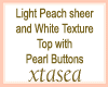 Peach n White Top Pearls