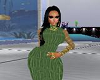 (D)green snakeskin dress