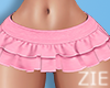 Ruffle Mini Skirt Pink