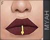 & Gold Piercing Lips