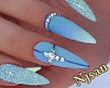 Elegant Blue Nails