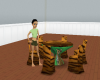 tiger table chair set