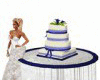 blue/white wedding cake
