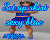 Set up skirt sexy blue