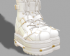 Strap Boots | Gold White