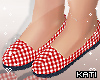 Denim Gingham Flats