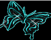 Aqua Glitter Butterfly