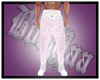 Pink/White Leaf Jeans