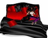 Red n Black Silk Bed