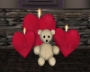 Heart Candles with Bear