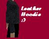 Black Leather Hoodie