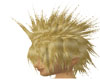 Blonde spike hair