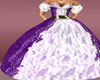 purple/white ballgown