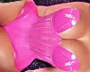 Pink latex corset