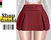 ✦ Leather Skirt . Red