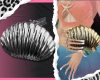 nc | silver shell clutch
