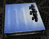mesa cristal azul  negro