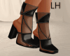 Color-Block Black Heels