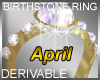 Birthstone Ring April