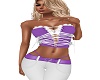 purple/white corset
