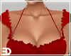 Red Ruffle Scarf Dress L