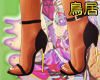 V2 Black Strapy Heels