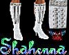 Leather&Lace Boots White