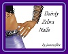 *jf* Dainty Zebra Nails