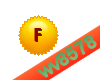 The letter F (Gold)