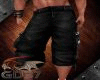 black jean cargo shorts