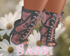 Fall Pink Open Toe Boots