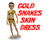 gold snakes dress