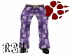 (M)Purple Patchwork Jean