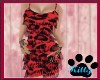 [K] Red Leopard dress