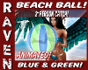 BLUE & GREEN BEACH BALL!