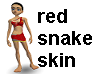red snake skin dress