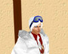 Ski Hat with white hair