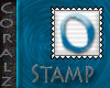 Teal O Stamp