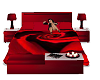 red n black bed