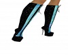 Black and Teal Boots