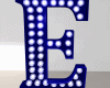 Anim Blue Letter E Sign