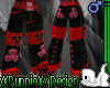 Red Toxic Rave Pants