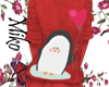 cute penguin sweater red