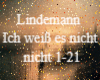 Lindemann   Ich weib es