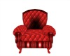 red animated kiss chair